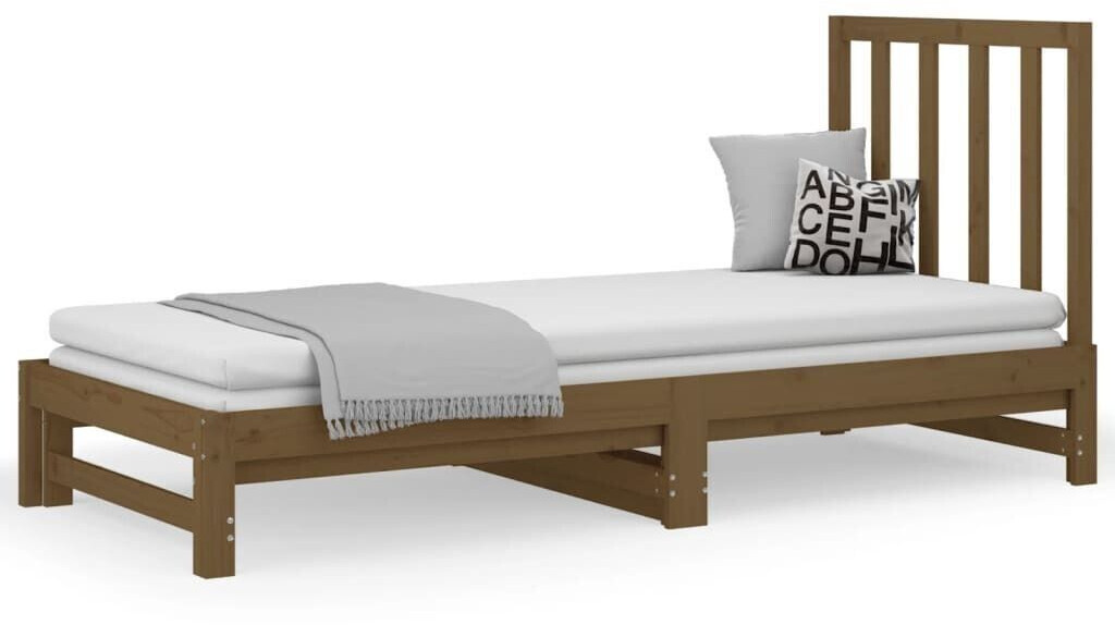 vidaXL Daybed extendable solid pine wood 90x200cm (3108320)
