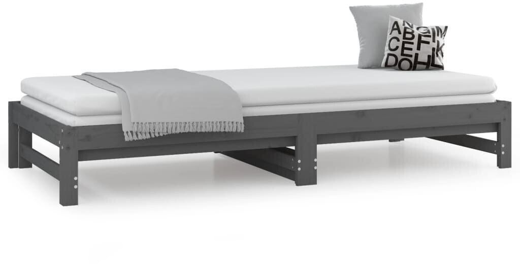 vidaXL Daybed extendable solid pine wood 90x200cm (820429)