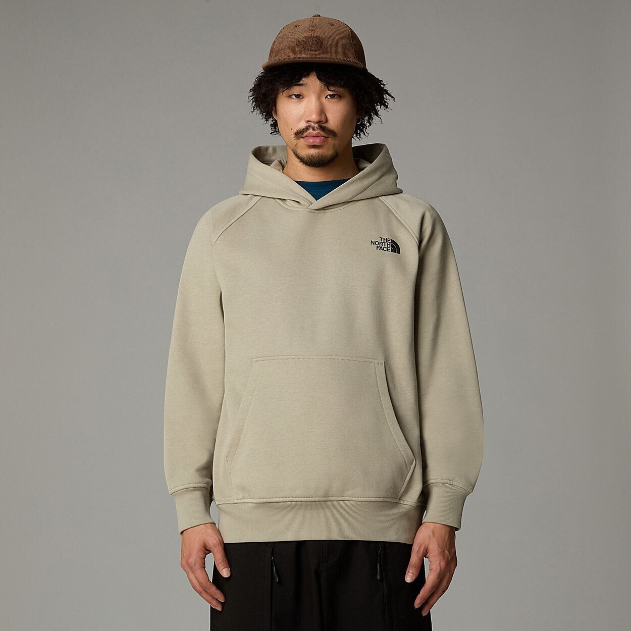 The North Face Raglan Redbox Men's Hoodie (8A3T) clay grey/TNF black 3D summit mesh print