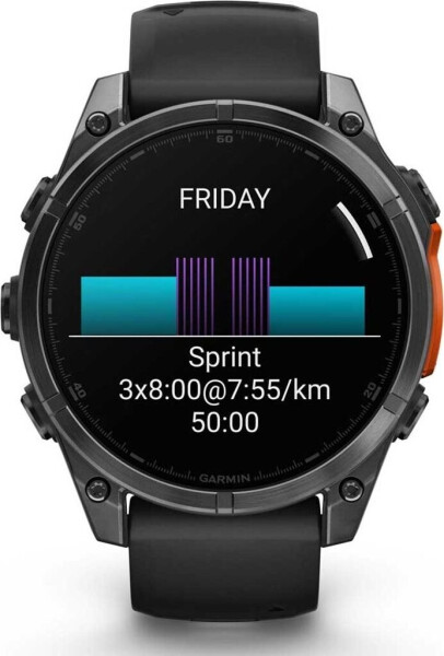 Garmin fenix® 8 47mm AMOLED Schwarz/Schiefergrau Silikon-Armband, Bild 8