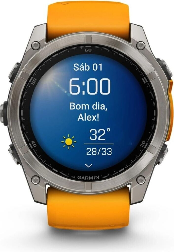 Garmin Garmin fenix® 8 51mm AMOLED Sapphire Titanium Spark orange/graphite silicone band - view 13