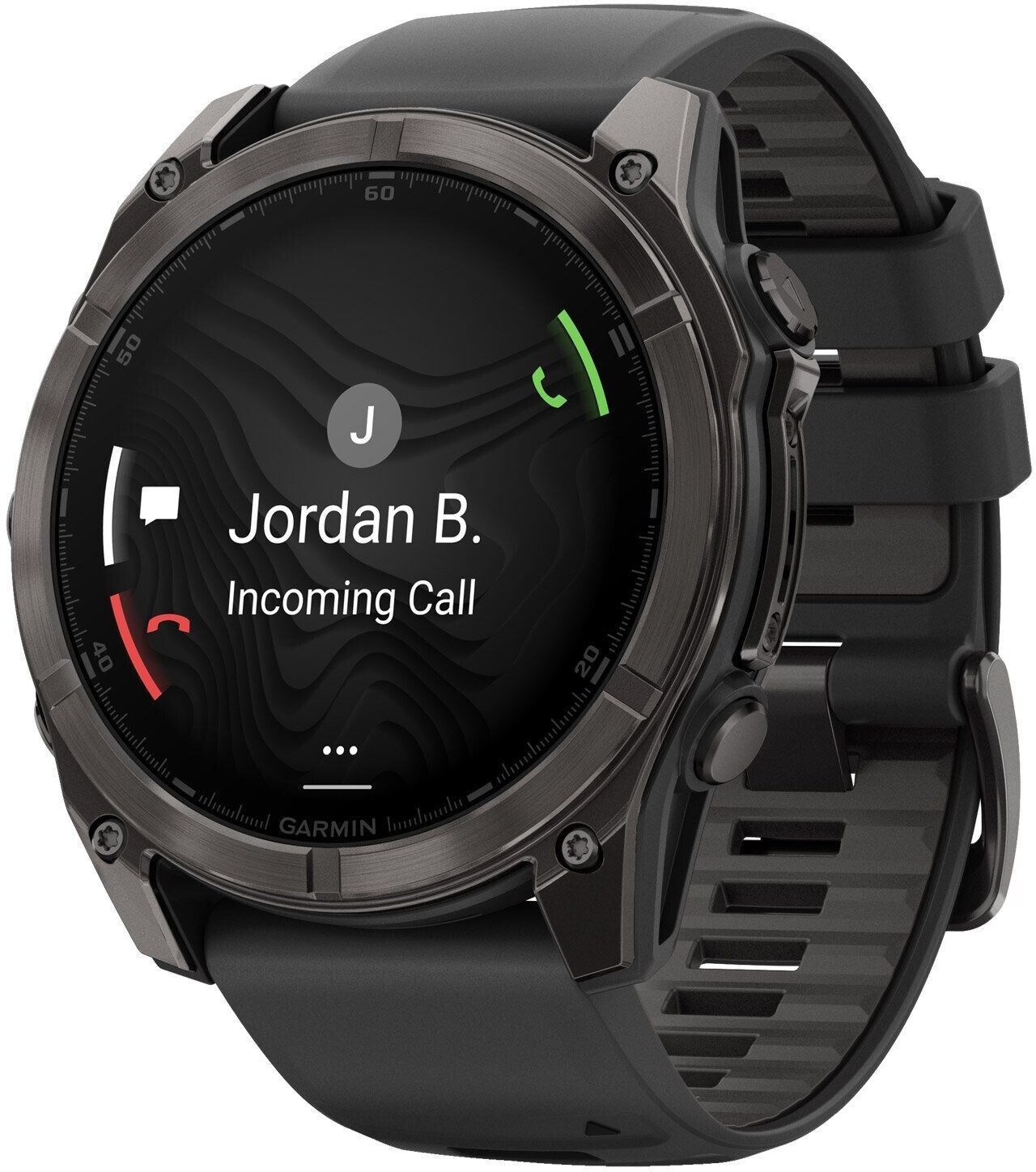 Garmin fenix® 8 51mm AMOLED Carbon grey Black/pebble grey silicone band