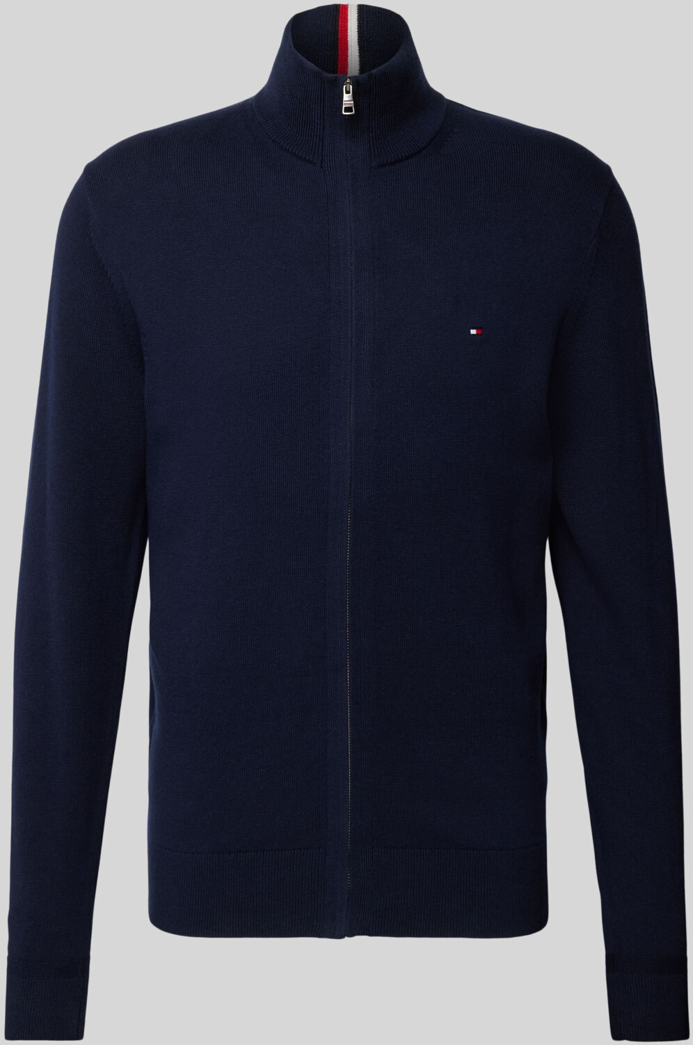 Tommy Hilfiger Zip-Thru High Neck Jumper with Cashmere (MW0MW28050) desert sky