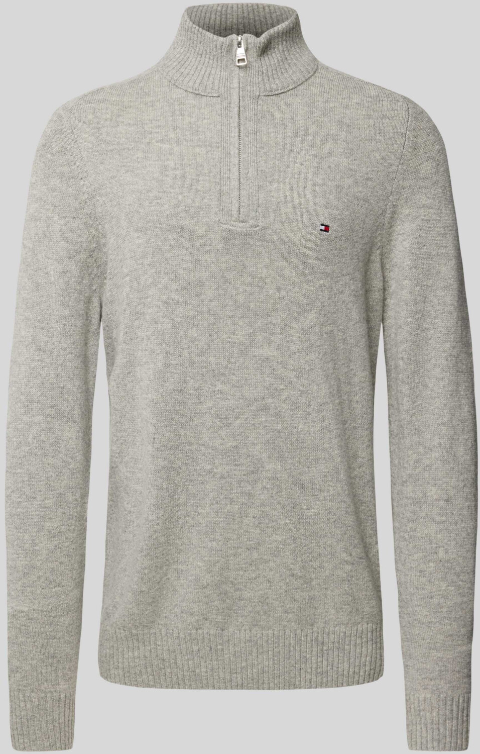 Tommy Hilfiger Wool Mock Turtleneck Half-Zip Jumper (MW0MW36536) light grey heather