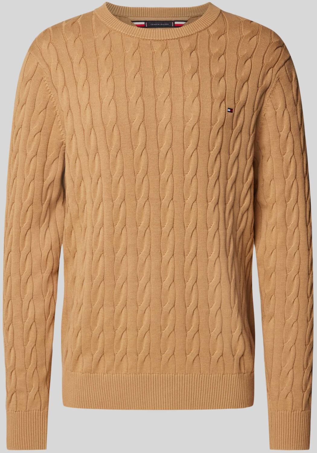 Tommy Hilfiger Cable Knit Crew Neck Jumper (MW0MW33132) safari canvas