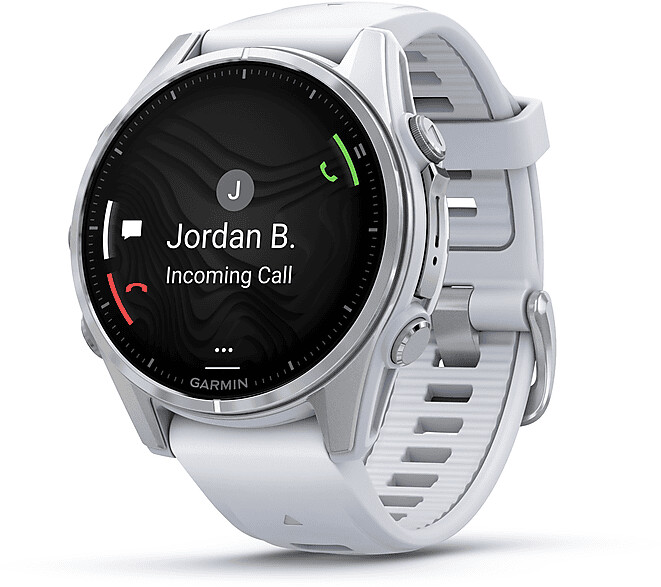 Garmin fenix® 8 43mm AMOLED Silver Whitestone silicone band