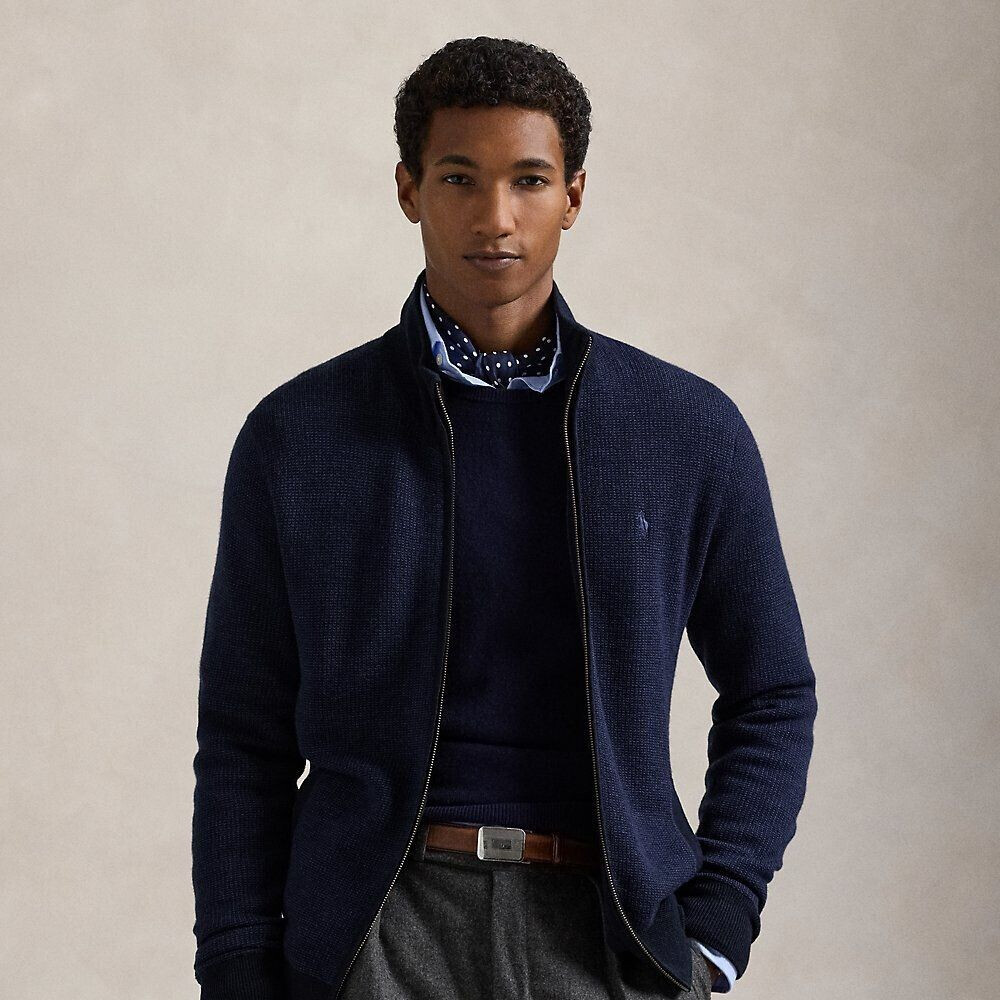 Polo Ralph Lauren Washable wool jacket with zip (100029273) blue
