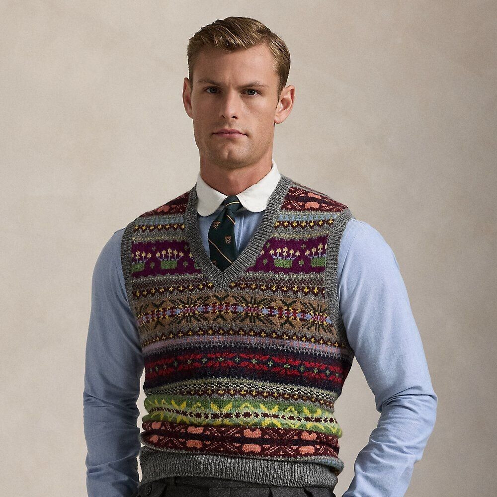 Polo Ralph Lauren Fair Isle Wool Sweater Vest (100033060) grau ab 