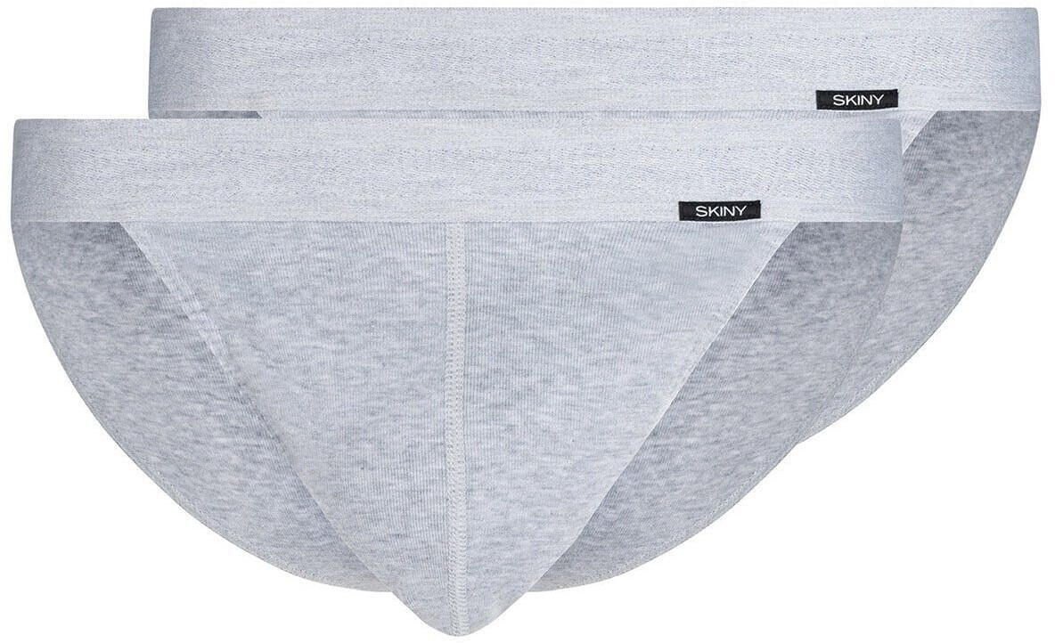 Skiny Cotton retro thong 2-pack (080691) silver melange