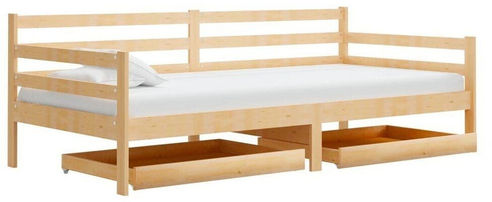vidaXL Day bed with drawers solid pine wood 90x200cm (3083679)