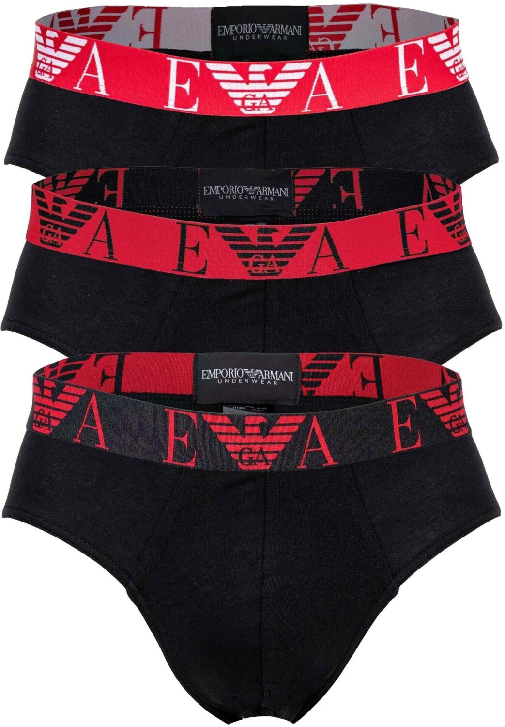 Emporio Armani Slip 3-pack Bold Monogram (111734-4F715) black