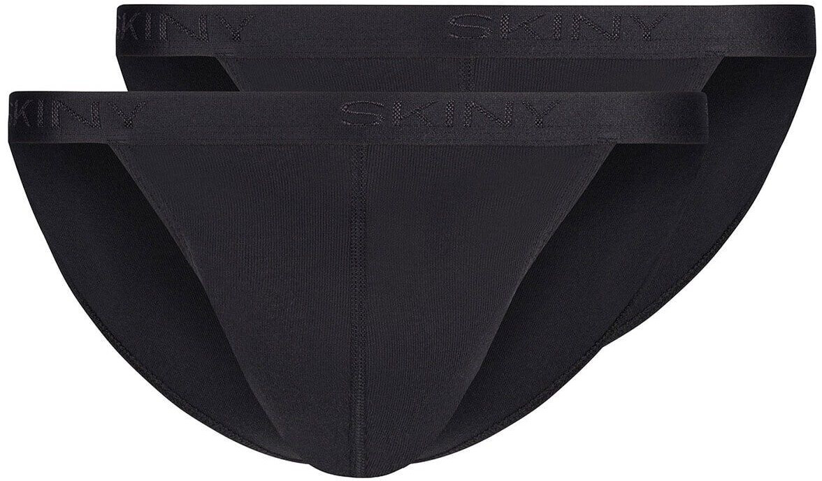 Skiny Cotton Rib String thong 2-pack (080693) black