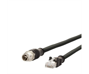 Metz Connect Verbindungsleitung M12 schwarz 4-polig X-kodiert 2 m (142M5X15020)