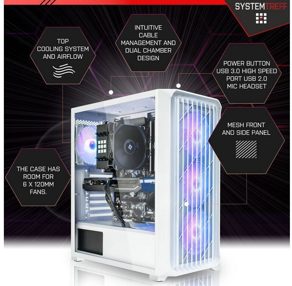 Systemtreff Gaming-PC Ryzen 7 5700X3D / RTX 4060 Ti / 16GB Systemtreff Gaming-PC Ryzen 7 5700X3D / RTX 4060 Ti / 16GB