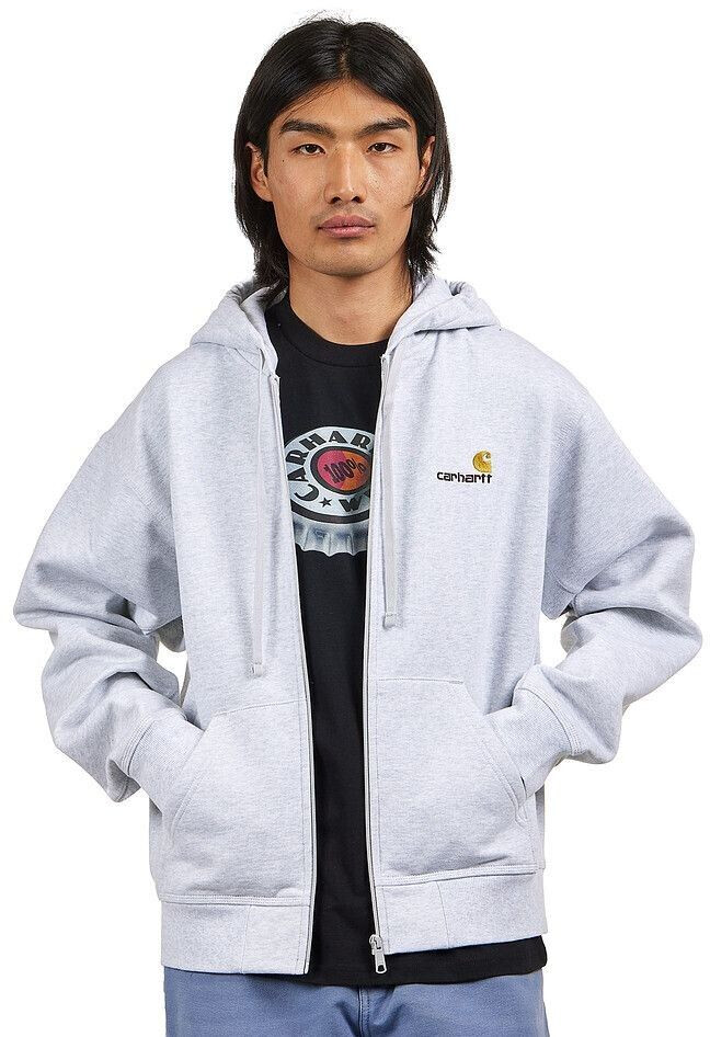 Carhartt Hooded American Script Jacket (I033063) ash heather