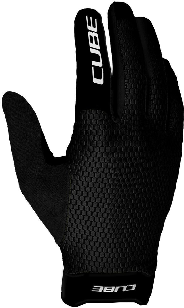 Cube Gravity Long Finger Gloves black