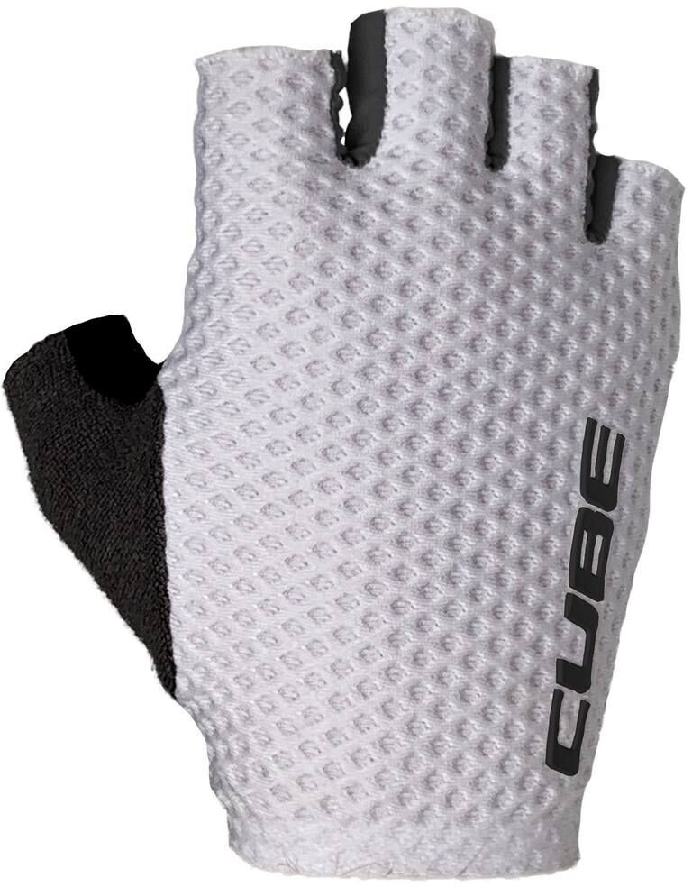 Cube Race Fingerless Gloves white