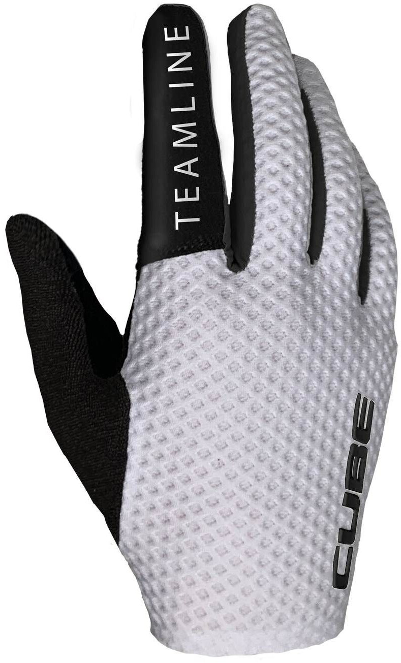 Cube Race Long Finger Gloves white