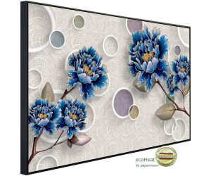 papermoon Muster mit Blumen blau 120x90x3cm 1200 W bunt (16595439-0)