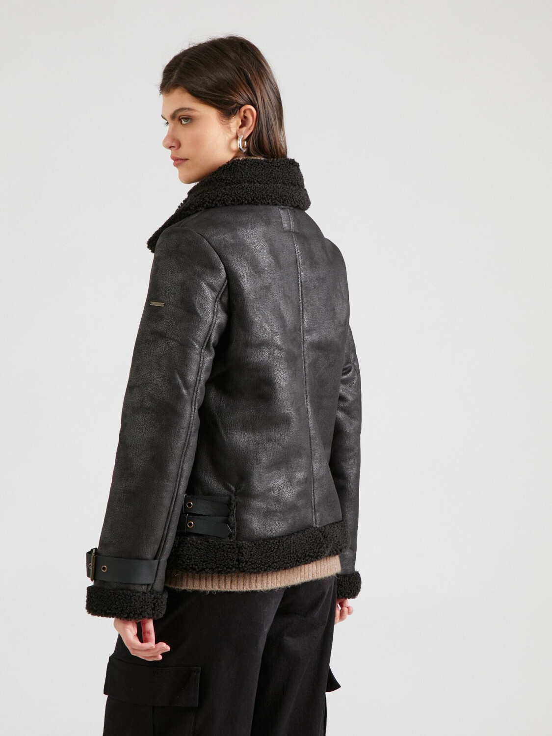 Superdry Faux Shearling Aviator Jacket W5011689A black ab 139 99 Preisvergleich bei idealo