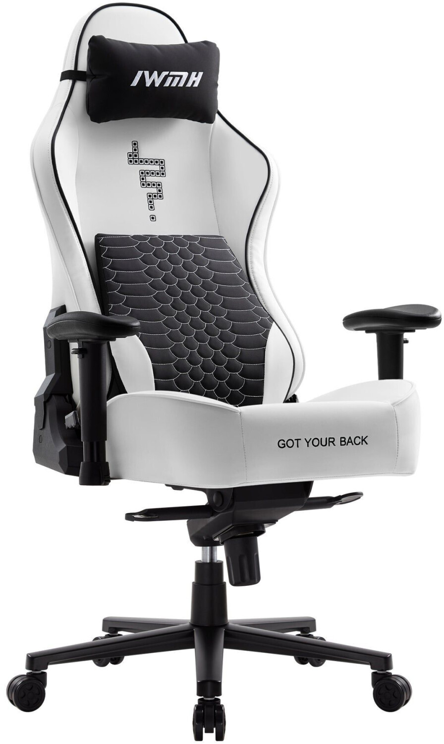 IntimaTe WM Heart Rally Gaming Chair Ergonomic Office Chair Desk Chair with 3D lumbar support White