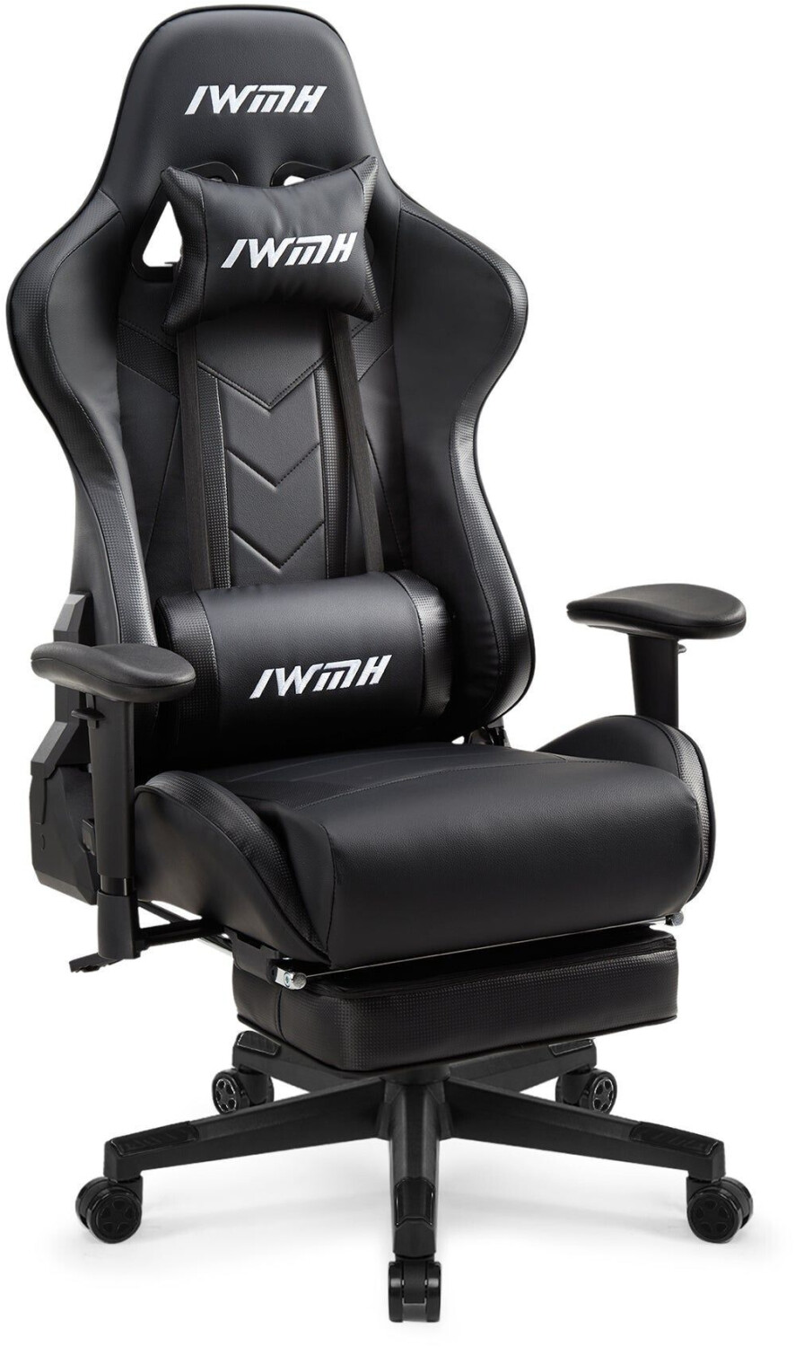IntimaTe WM Heart Rally Gaming Racing Chair Leather with Adjustable Armrest and Added Back Support Black (IW-SC-021-BK)