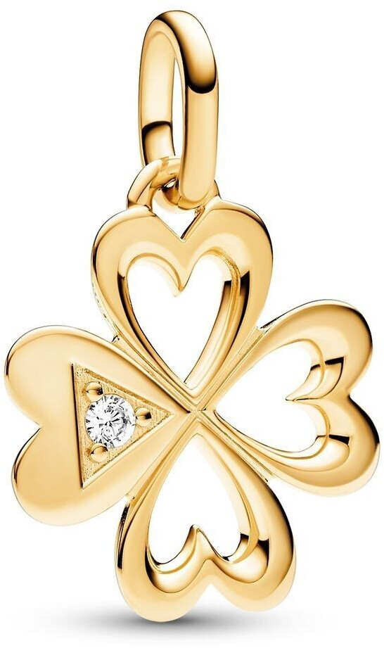 Pandora ME Heart Four-leaf Clover Medallion Charm (763034C01)