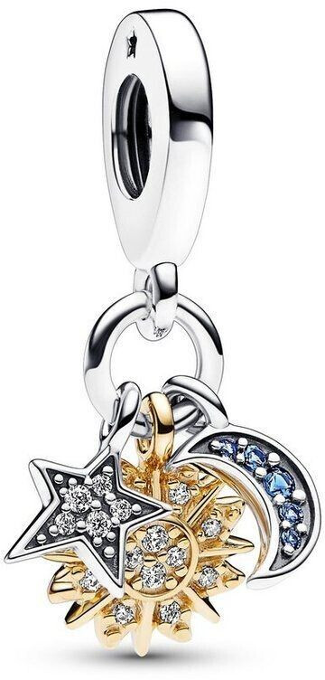 Pandora Two-tone Celestial Triple Dangle Charm (762676C01)