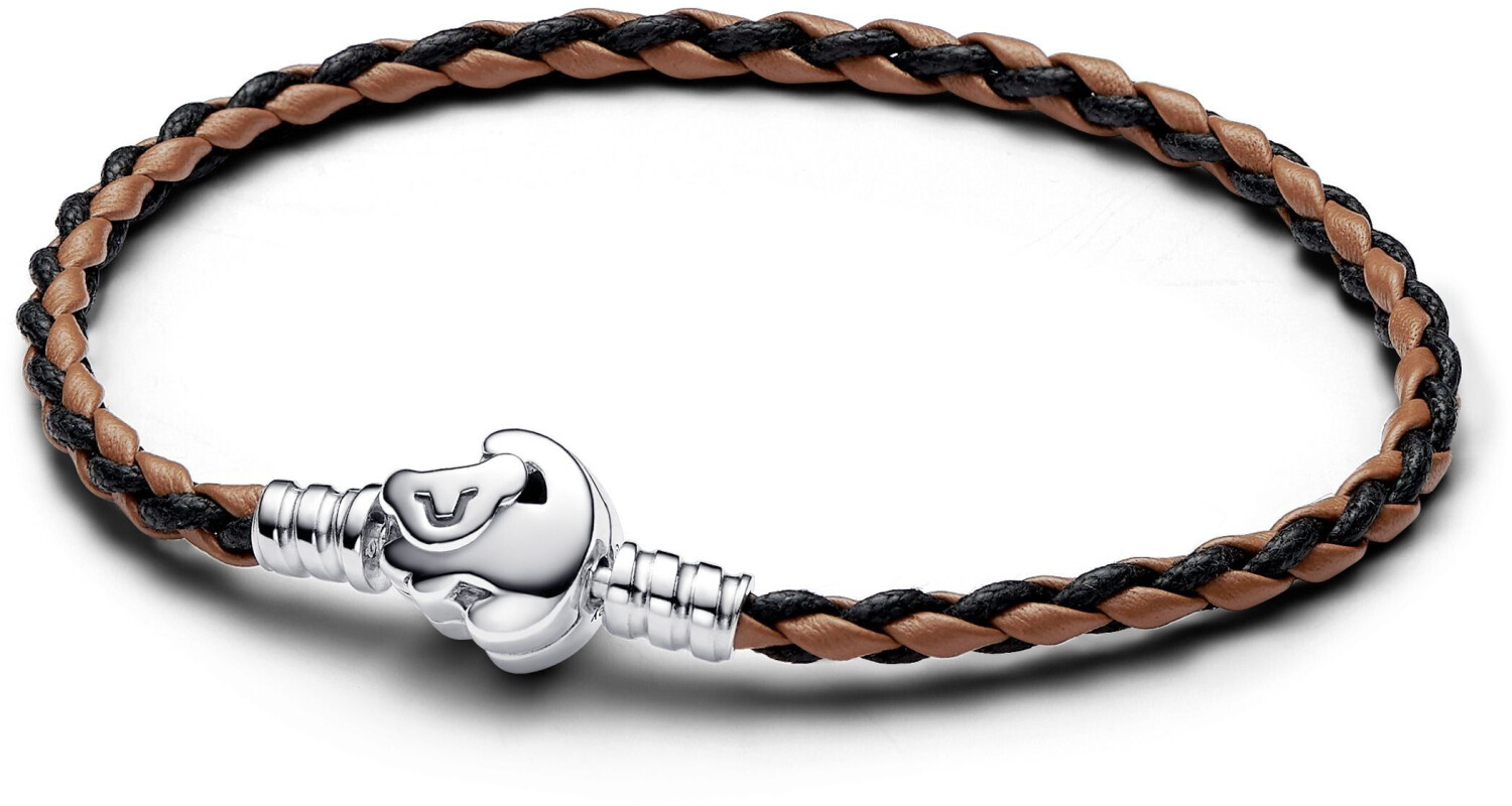 Pandora Disney The Lion King Clasp Pandora Moments Braided Leather Bracelet (593361C01)