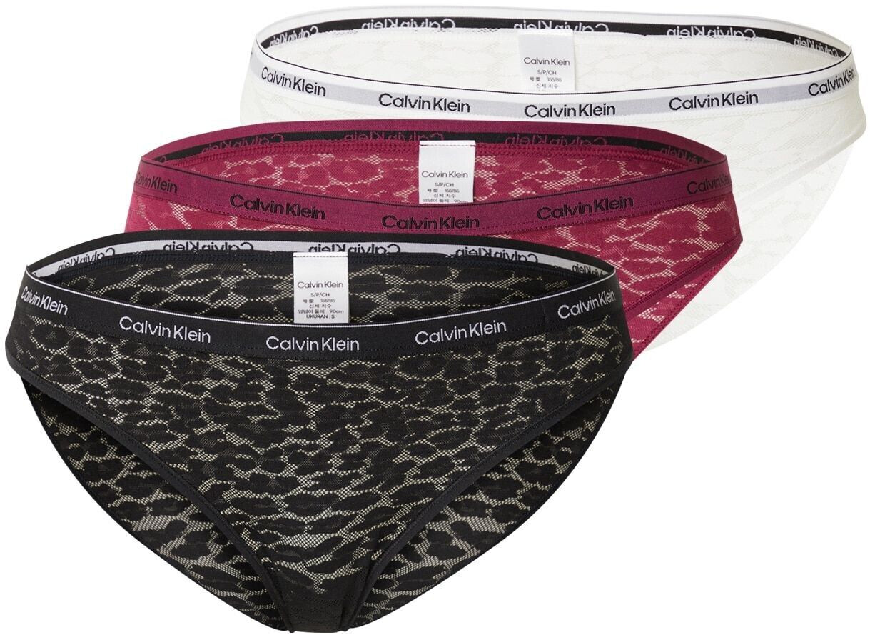 Calvin Klein 3-Pack Slips (000QD5069E) purple potion/white/black