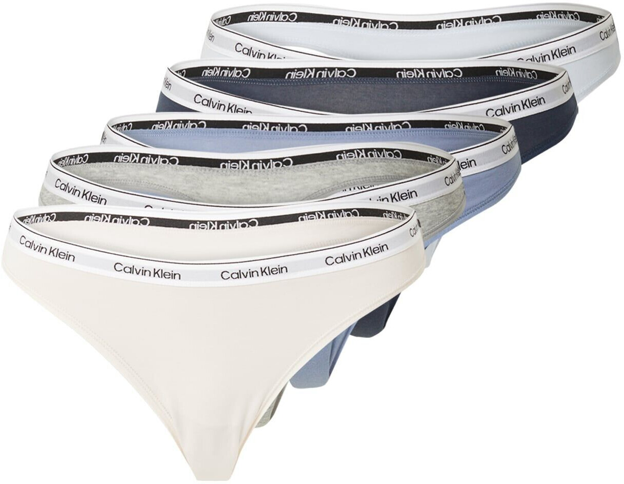 Calvin Klein 5-Pack Low Rise Thong (000QD5221E) grymrn/grey heather/plain air