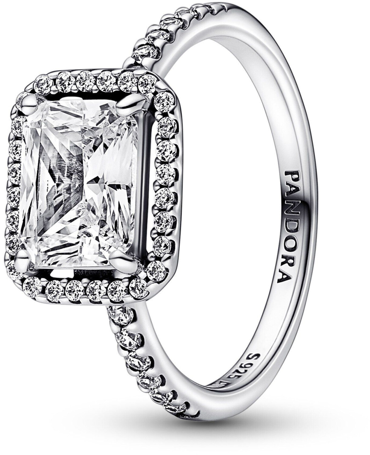 Pandora Rectangular Sparkling Halo Ring (192391C01)
