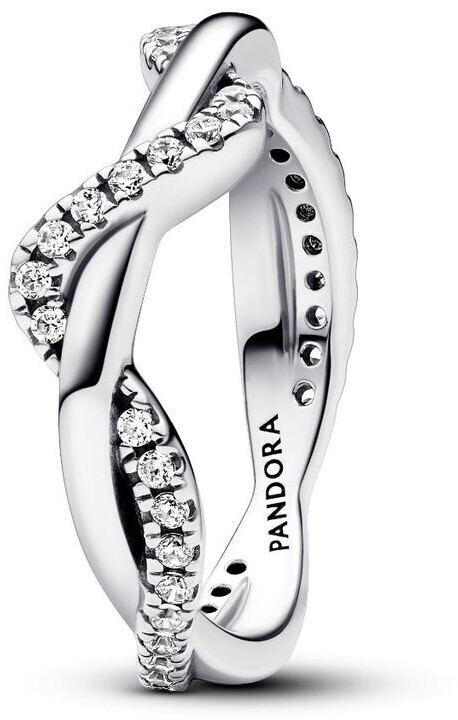 Pandora Sparkling Intertwined Wave Ring (193098C01)