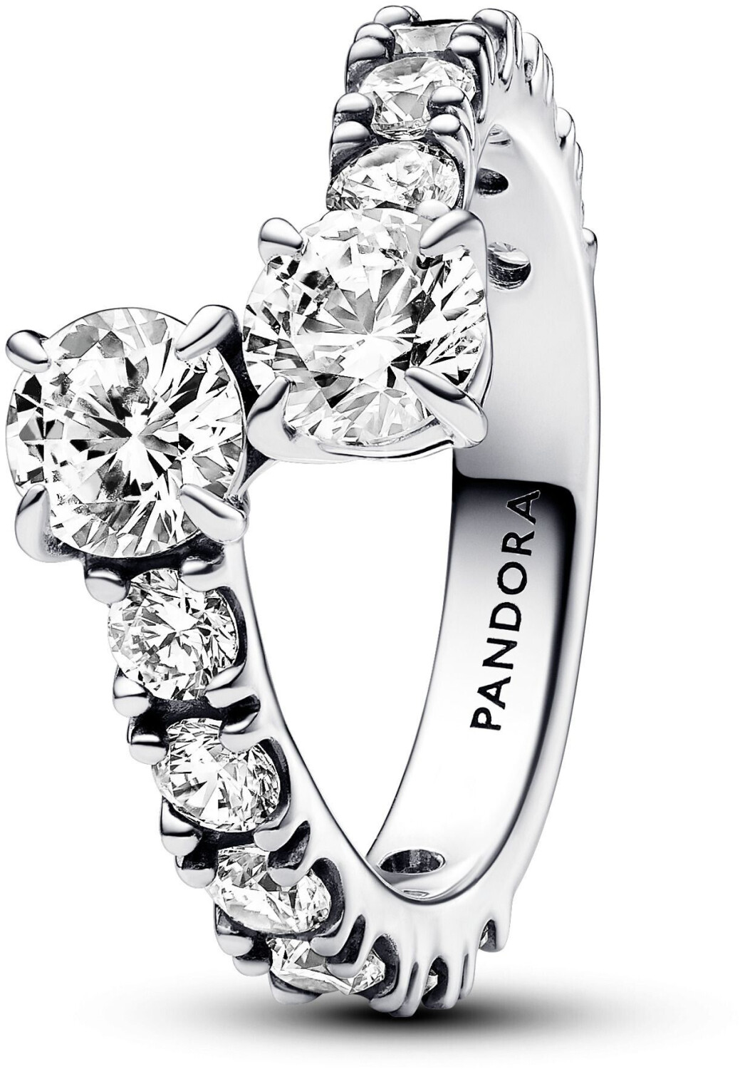 Pandora Sparkling Overlapping Band Ring (193149C01)