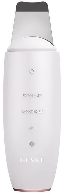 Geske SmartAppGuided MicroCurrent Skin Scrubber & Blackhead Remover 9 in 1 white