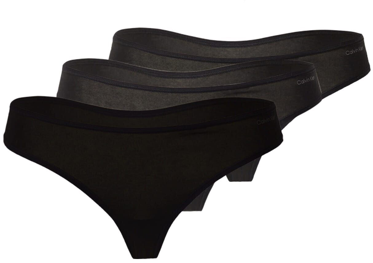 Calvin Klein 3-Pack Thong (000QD5217E) black