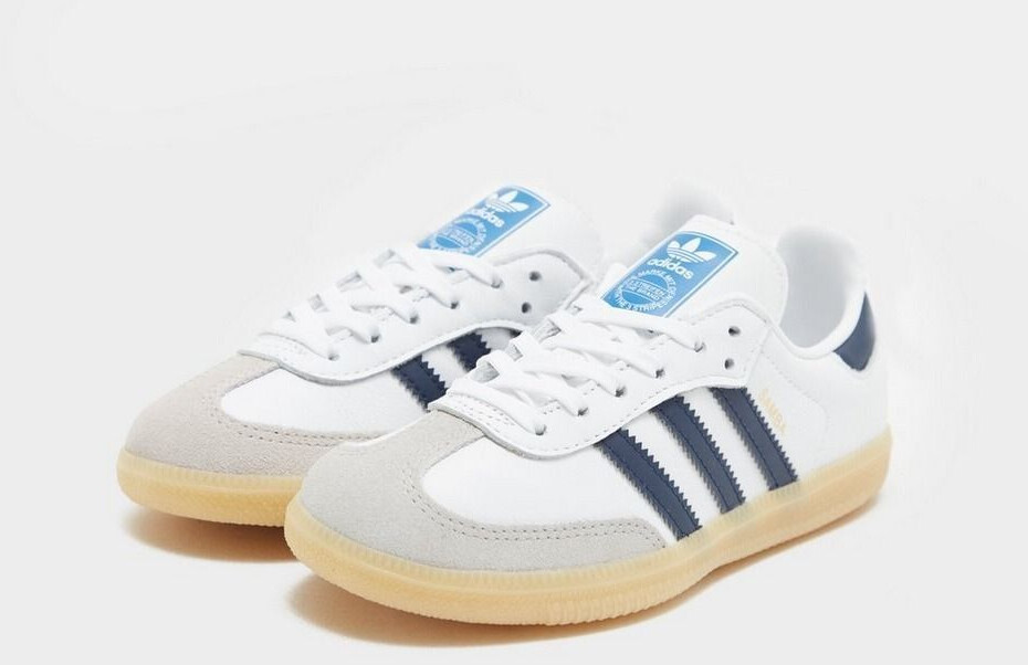 Adidas samba white navy gum top
