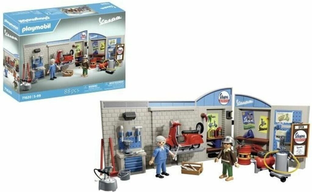 な*ん様 Playmobil 71620 Vespaガレージ Amazon.com: Playmobil 71620 Garage Vespa 60s - Includes Two