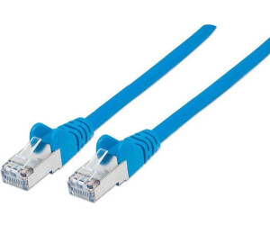 Intellinet Patch-Kabel RJ-45 (M) bis RJ-45 (M) 30,0m SFTP CAT 6 gestiefelt geformt Blau (736039)