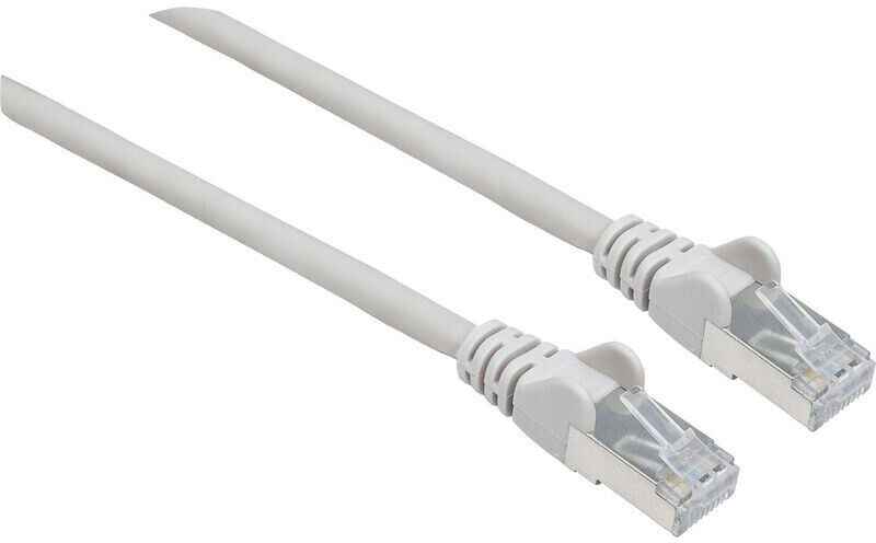 Intellinet Patch-Kabel RJ-45 (M) bis RJ-45 (M) 5,0m SFTP Cat7 Rohkabel (Kabel)/CAT 6a (Anschlüsse) halogenfrei geformt ohne Haken Grau (740920)