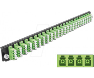 DeLock 43374 19'' Spleißbox Frontblende 24 Port LC Quad lindgrün