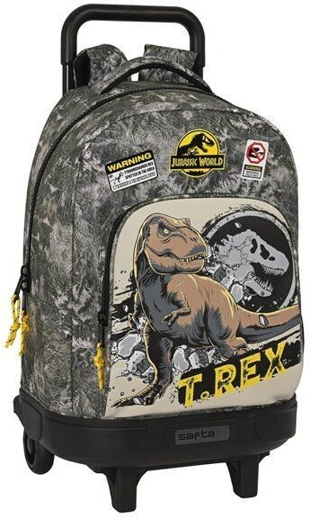 Safta Compact Backpack w/ Removable Trolley Jurassic World Warning (612363918)