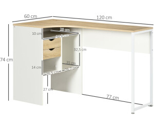 Homcom desk white sale