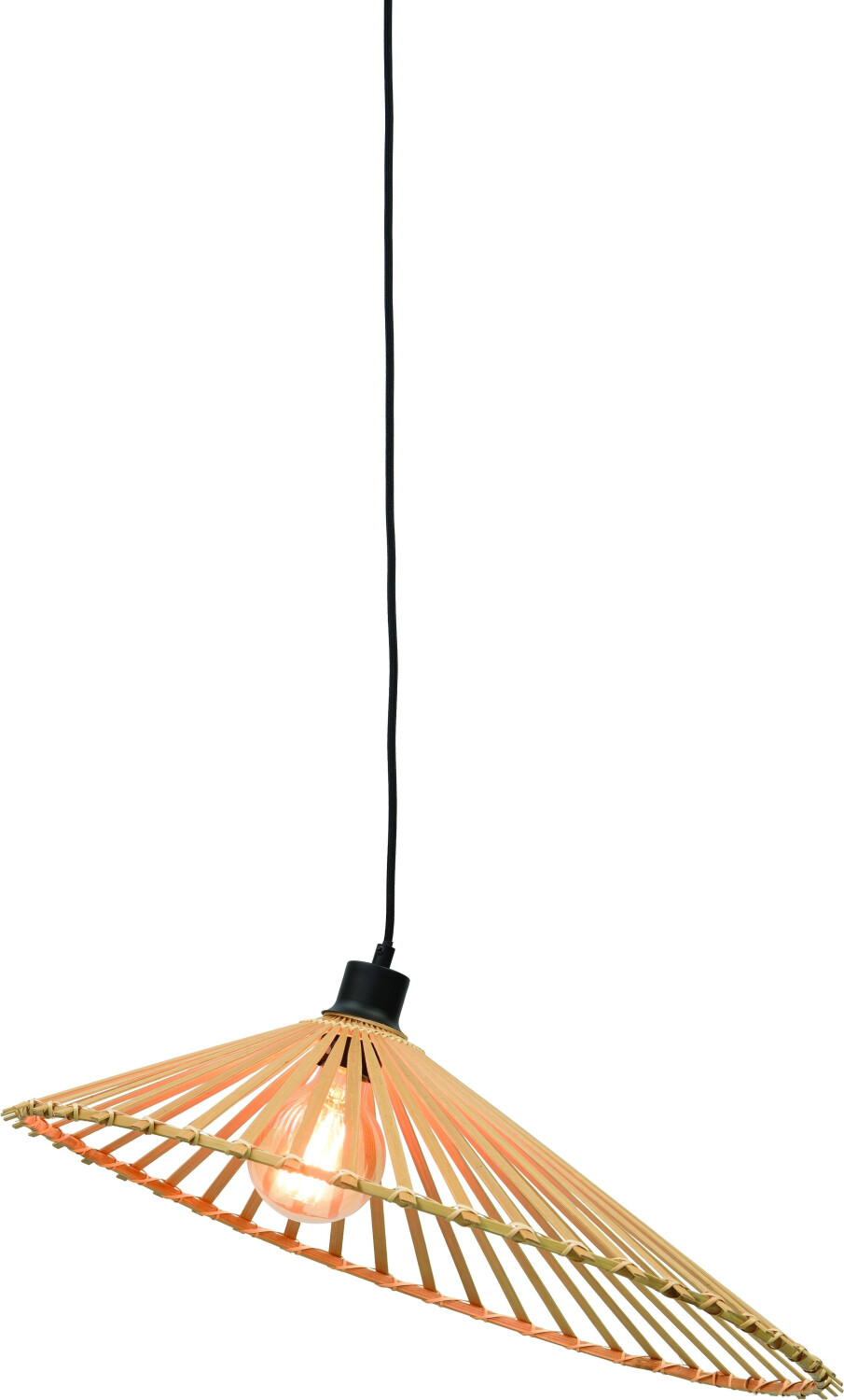 Good&Mojo Hanging lamp natural, wood, bamboo, 14 cm