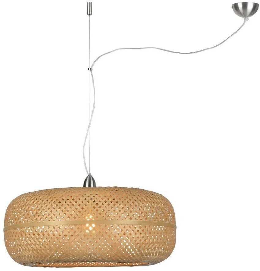 Good&Mojo Hanging light Good&Mojo, brown, chrome, metal, plastic Bamboo, solid round 378 cm