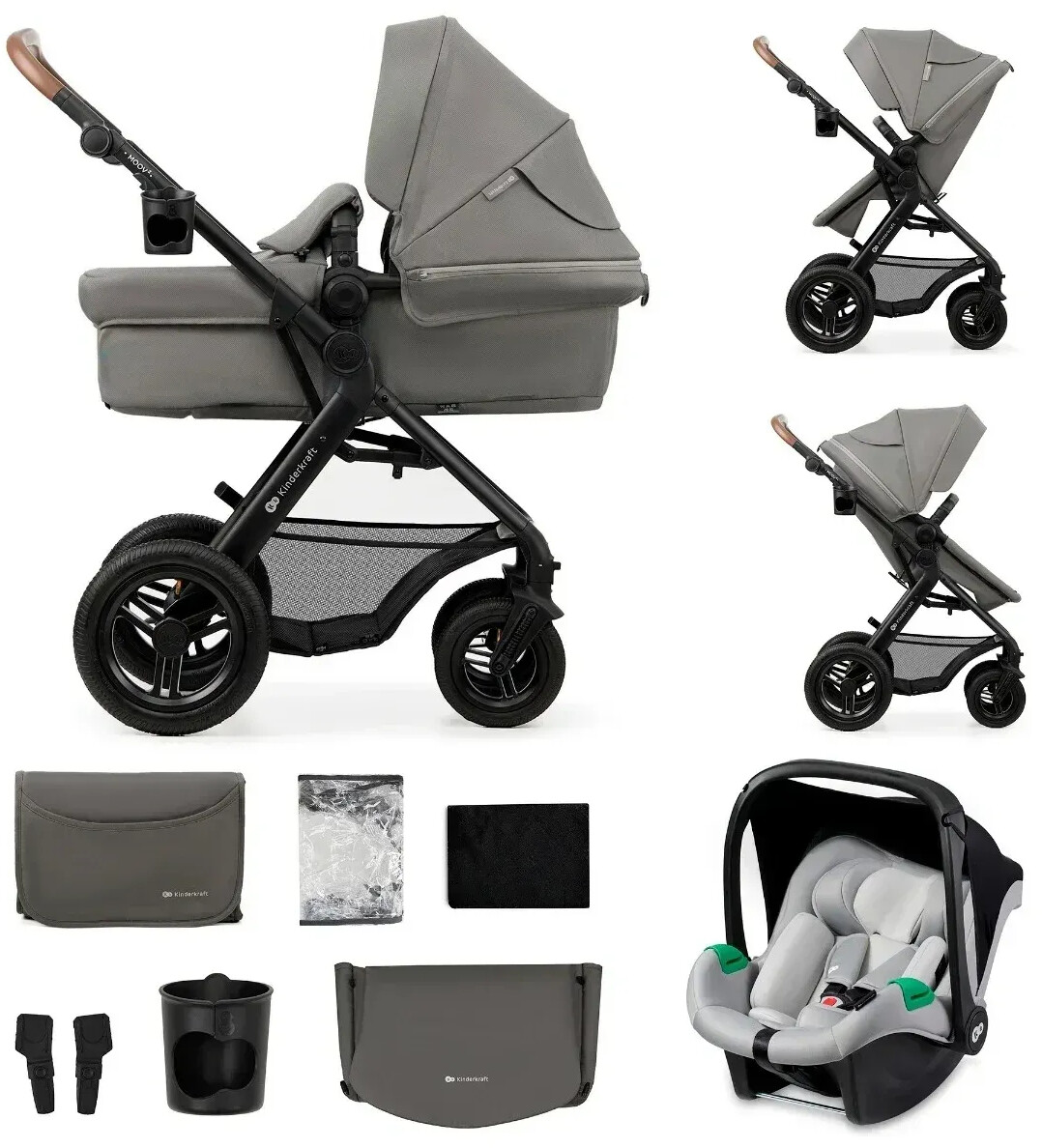 Kinderkraft 3in1 Moov 2 Air light gray