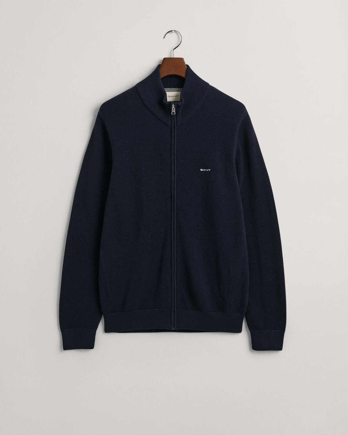 GANT Cotton piqué cardigan (8040524) evening blue
