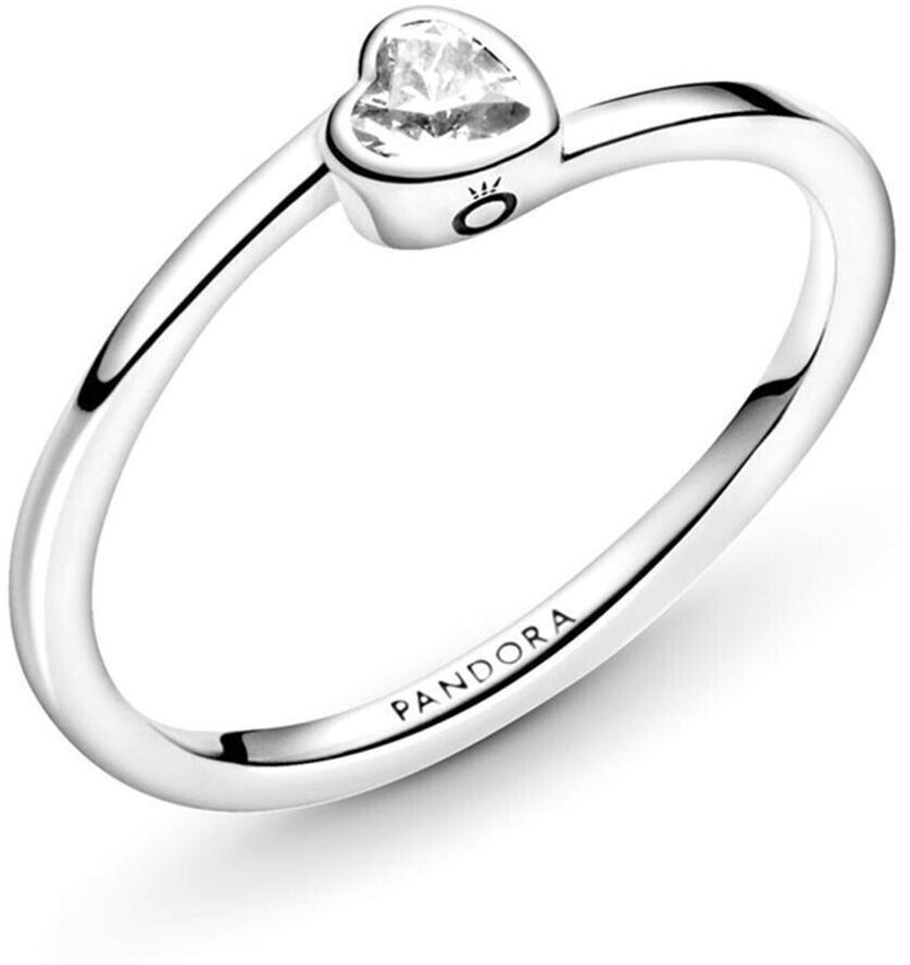 Pandora Clear Tilted Heart Solitaire Ring (199267C02)