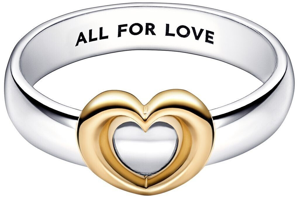 Pandora Radiant Two-tone Sliding Heart Ring (162504C00)