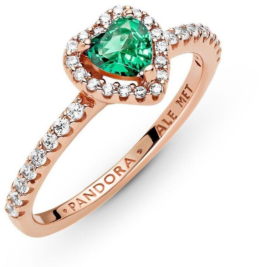 Pandora Sparkling Elevated Heart Ring (188421C03)